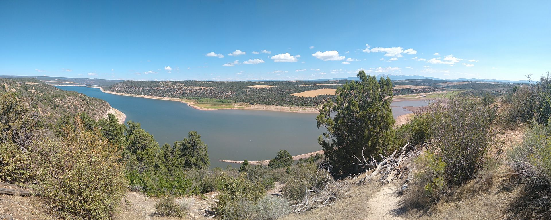McPhee Reservoir (Delores behind distant cliffs to the right)
